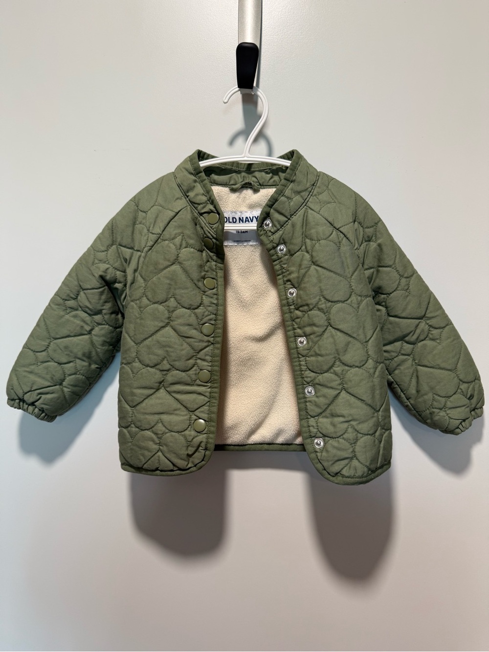 Old Navy Toddler Olive Green Quilted Jacket